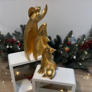 presépio em marfinite (c/folha de ouro)